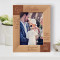 Baptism For You My Child I Wish Two Things Personalized Wooden Frame 5" x 7" Brown (Vertical)