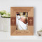 God Bless Our Little Man Personalized Wooden Frame 3 1/2" x 5" Brown (Vertical)