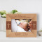 God Bless Our Little Man Personalized Wooden Frame-6" x 4" Brown Horizontal
