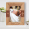 God Bless Our Little Man Personalized Wooden Frame 5" x 7" Brown (Vertical)