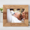 God Bless Our Little Man Personalized Wooden Frame-10" x 8" Brown Horizontal