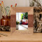 I Love You Today More Than Yesterday Personalized Wooden Frame 3 1/2" x 5" Brown (Vertical)
