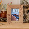 Love Birds Personalized Wooden Frame 3 1/2" x 5" Brown (Vertical)