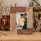 Why She Loves Him Personalized Wooden Frame 3 1/2" x 5" Brown (Vertical)