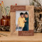 Why She Loves Him Personalized Wooden Frame 4" x 6" Brown (Vertical)