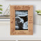Hello Baby Love At First Sight Personalized Wooden Frame 4" x 6" Brown (Vertical)