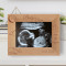 Baby's Scan... A New Life Begins Personalized Wooden Frame-7" x 5" Brown Horizontal