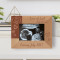 Love At First Heartbeat Personalized Wooden Frame-5" x 3 1/2" Brown Horizontal