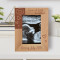 Love At First Heartbeat Personalized Wooden Frame 4" x 6" Brown (Vertical)