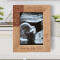 Love At First Heartbeat Personalized Wooden Frame 5" x 7" Brown (Vertical)