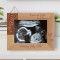 Love At First Heartbeat Personalized Wooden Frame-7" x 5" Brown Horizontal