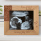 Love At First Heartbeat Personalized Wooden Frame-10" x 8" Brown Horizontal
