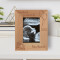 Promoted To Grandparents Personalized Wooden Frame 3 1/2" x 5" Brown (Vertical)