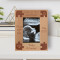Love At First Heartbeat Personalized Wooden Frame 3 1/2" x 5" Brown (Vertical)
