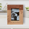 Hi Grandma And Grandpa See You In March Personalized Wooden Frame 3 1/2" x 5" Brown (Vertical)
