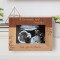 Hi Grandma And Grandpa See You In March Personalized Wooden Frame-6" x 4" Brown Horizontal