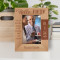 Hello Fifty Personalized Wooden Frame 4" x 6" Brown (Vertical)