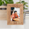 I Wish You A Life Full Of Happiness Personalized Wooden Frame 4" x 6" Brown (Vertical)