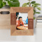 Wishing You A Day Filled With Smiles & Laughter Personalized Wooden Frame 3 1/2" x 5" Brown (Vertical)