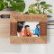 Wishing You A Day Filled With Smiles & Laughter Personalized Wooden Frame-5" x 3 1/2" Brown Horizontal