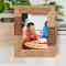 Wishing You A Day Filled With Smiles & Laughter Personalized Wooden Frame 5" x 7" Brown (Vertical)