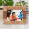 Wishing You A Day Filled With Smiles & Laughter Personalized Wooden Frame-7" x 5" Brown Horizontal