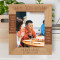 Wishing You A Day Filled With Smiles & Laughter Personalized Wooden Frame 8" x 10" Brown (Vertical)