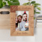 Joy Smile Hug Happiness Birthday Personalized Wooden Frame 4" x 6" Brown (Vertical)