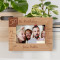 Joy Smile Hug Happiness Birthday Personalized Wooden Frame-6" x 4" Brown Horizontal