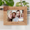 Joy Smile Hug Happiness Birthday Personalized Wooden Frame-7" x 5" Brown Horizontal