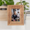 Fifty Happy 50th Birthday Personalized Wooden Frame 3 1/2" x 5" Brown (Vertical)