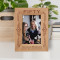 Fifty Happy 50th Birthday Personalized Wooden Frame 4" x 6" Brown (Vertical)