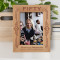 Fifty Happy 50th Birthday Personalized Wooden Frame 5" x 7" Brown (Vertical)