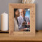 Blow Out The Candles Wish Away Personalized Wooden Frame 5" x 7" Brown (Vertical)