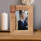 I Wish You A Day Full Of Surprises And A Year Full Of Fun Personalized Wooden Frame 4" x 6" Brown (Vertical)