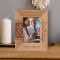 May You Always Have That Shining Smile Like Today Personalized Wooden Frame 3 1/2" x 5" Brown (Vertical)
