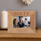 May Your Birthday Overflow With The Love Of Family Personalized Wooden Frame-5" x 3 1/2" Brown Horizontal