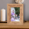 Happy 60th Birthday Personalized Wooden Frame 4" x 6" Brown (Vertical)