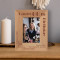 Happy 60th Birthday Personalized Wooden Frame 3 1/2" x 5" Brown (Vertical)