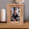 Happy 60th Birthday Personalized Wooden Frame 4" x 6" Brown (Vertical)