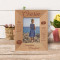 Time Passes And We May Be Apart Personalized Wooden Frame 3 1/2" x 5" Brown (Vertical)