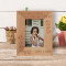 Because I Have A Cousin I Will Always Have A Friend Personalized Wooden Frame 3 1/2" x 5" Brown (Vertical)