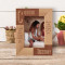 Cousins Are Many Best Friends Are Few Personalized Wooden Frame 4" x 6" Brown (Vertical)