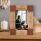 Lives Forever In The Memories We Keep Personalized Wooden Frame 4" x 6" Brown (Vertical)