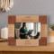 Lives Forever In The Memories We Keep Personalized Wooden Frame-6" x 4" Brown Horizontal