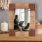 Lives Forever In The Memories We Keep Personalized Wooden Frame 5" x 7" Brown (Vertical)