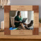 Lives Forever In The Memories We Keep Personalized Wooden Frame-10" x 8" Brown Horizontal