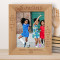 Cousins Are Connected Heart To Heart Personalized Wooden Frame 8" x 10" Brown (Vertical)