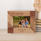 Our Pictures May Fade But Our Memories Won't Personalized Wooden Frame-5" x 3 1/2" Brown Horizontal