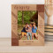 Our Pictures May Fade But Our Memories Won't Personalized Wooden Frame 5" x 7" Brown (Vertical)